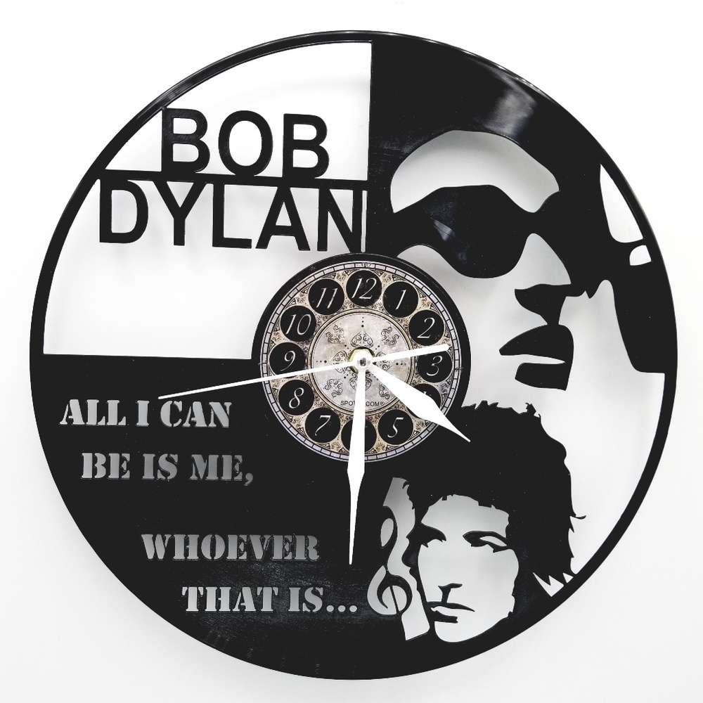 BOB DYLAN vinyl record clock